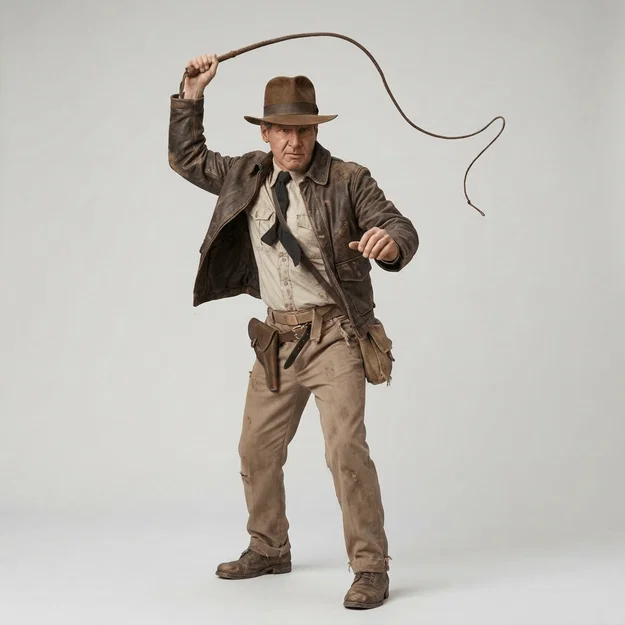 Mô hình 3D Indiana Jones (Harrison Ford) - Phiên bản 1984 - Image 1