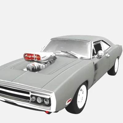 1970 Dodge Charger R/T — Mô hình xe cơ bắp cổ điển mini kèm Supercharger