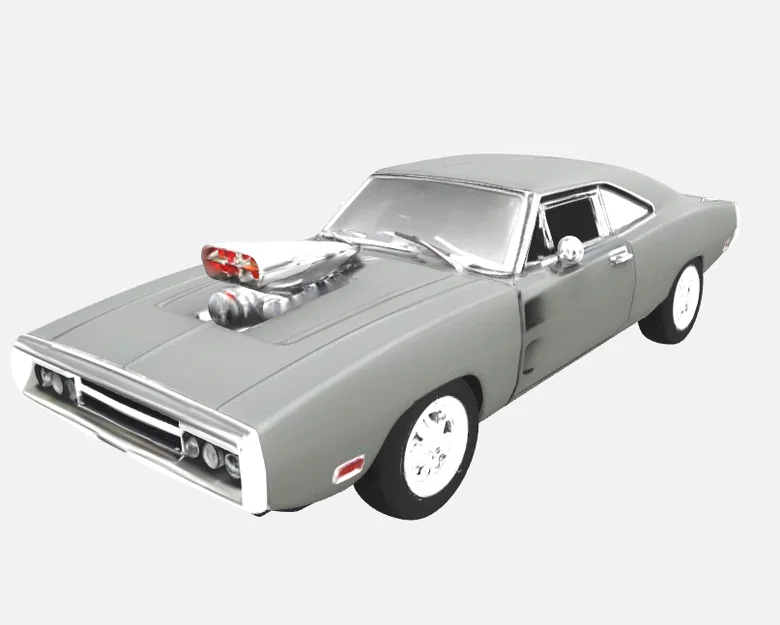 1970 Dodge Charger R/T — Mô hình xe cơ bắp cổ điển mini kèm Supercharger - Image 2