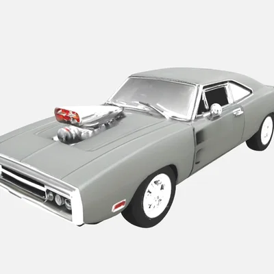 1970 Dodge Charger R/T — Mô hình xe cơ bắp cổ điển mini kèm Supercharger