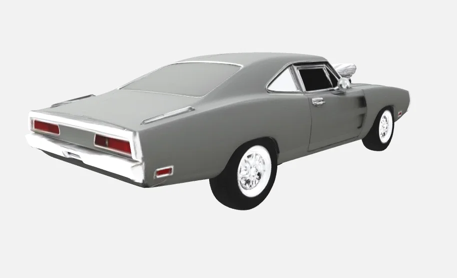 1970 Dodge Charger R/T — Mô hình xe cơ bắp cổ điển mini kèm Supercharger - Image 4
