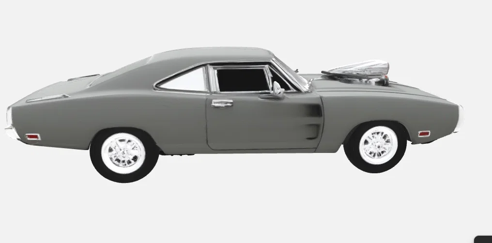 1970 Dodge Charger R/T — Mô hình xe cơ bắp cổ điển mini kèm Supercharger - Image 5