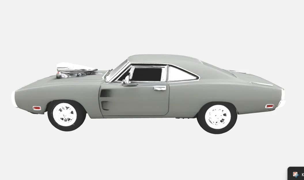 1970 Dodge Charger R/T — Mô hình xe cơ bắp cổ điển mini kèm Supercharger - Image 6