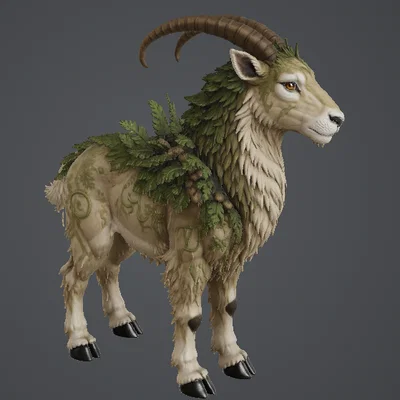 Mô hình 3D Leaf Goat - Dê rừng kỳ ảo độc đáo cho game Tabletop