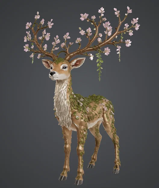 Mô hình 3D Nai Thần Rừng Leaf Deer - Thiết kế fantasy độc đáo - Image 1