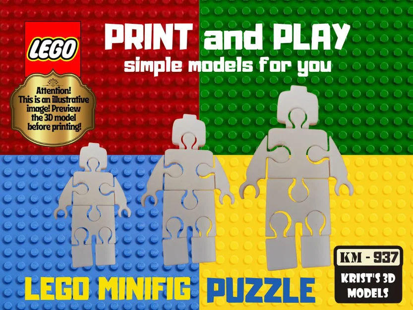 Mô hình xếp hình LEGO Minifig 3D (LEGO Minifig Puzzle) siêu thú vị - Image 1
