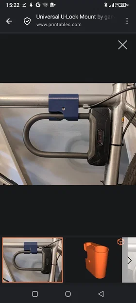 Ngàm gắn khóa chữ U (U-Lock Mount) tùy chỉnh cho xe đạp - Image 1
