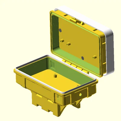 Hộp Meshtastic box lora (parametric) kèm sunshade & slot pin mặt trời