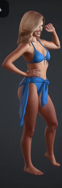 Mô hình nhân vật nữ mặc bikini 3D đẹp mắt để in resin - Image 1