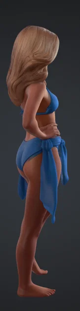 Mô hình nhân vật nữ mặc bikini 3D đẹp mắt để in resin - Image 2
