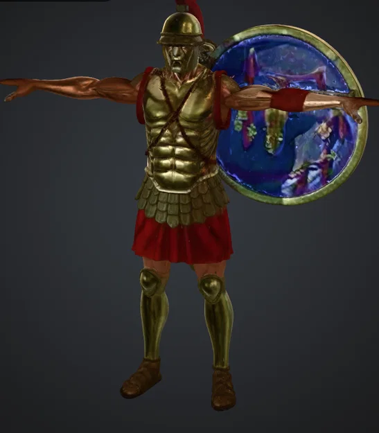 Mô hình 3D chiến binh Spartan (Spatan warrior) đẹp mắt - Image 3