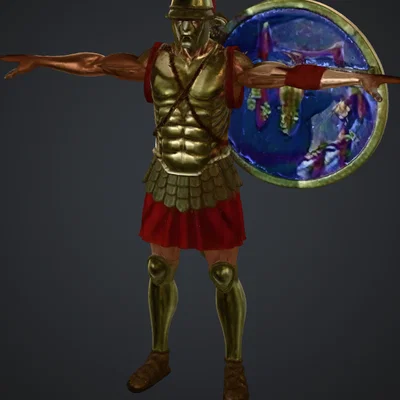 Mô hình 3D chiến binh Spartan (Spatan warrior) đẹp mắt