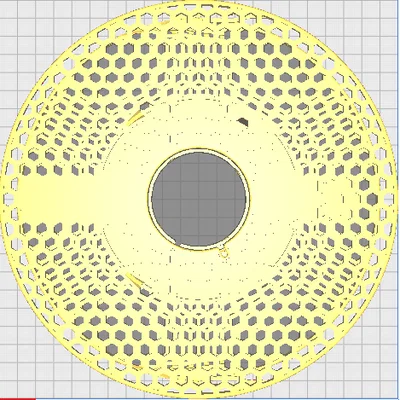 Mặt bên cuộn nhựa in 3D dạng tổ ong (Thay thế Prusament không logo)