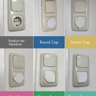 Remix: Nắp che ổ cắm Schuko chống bụi/khóa trẻ em - Power Socket Cover Child Lock