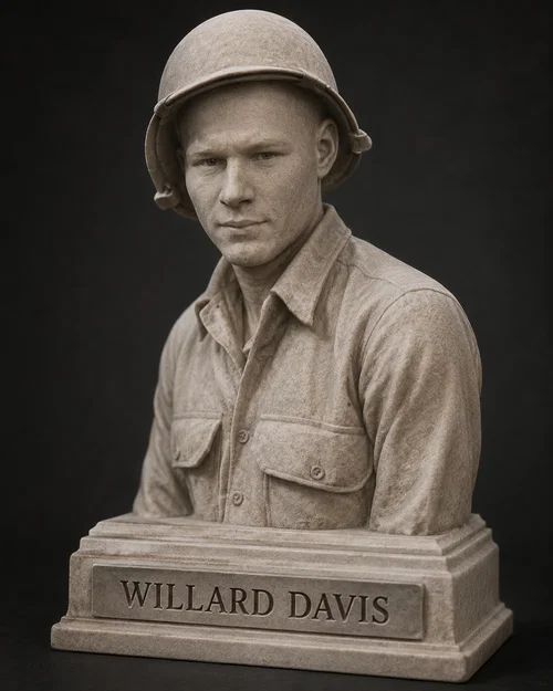 Tượng bán thân Willard Davis: Mô hình 3D trang trí tinh xảo - Image 1