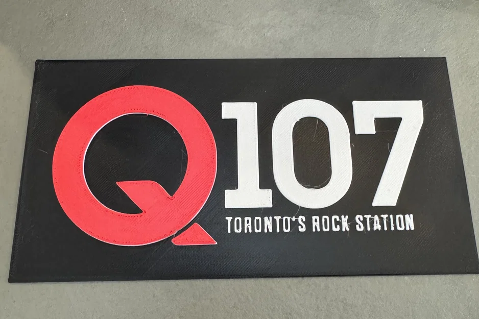 Mô hình 3D bảng hiệu Q107 Toronto's Rock Station độc đáo - Image 1