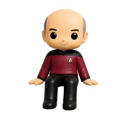 Captain Picard monitor buddy – mô hình chibi để kẹp mép màn hình