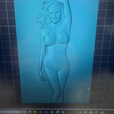 Tranh treo tường 3D phong cách Pinup Bikini nghệ thuật