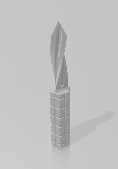 Mô hình 3D Dao Găm Chiến Đấu Ba Lưỡi Độc Đáo - Image 1