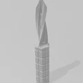 Mô hình 3D Dao Găm Chiến Đấu Ba Lưỡi Độc Đáo - Thumbnail 1
