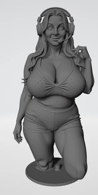 Mô hình 3D Nữ Gamer Đeo Tai Nghe (My Gamer Wife) cực đẹp - Image 1