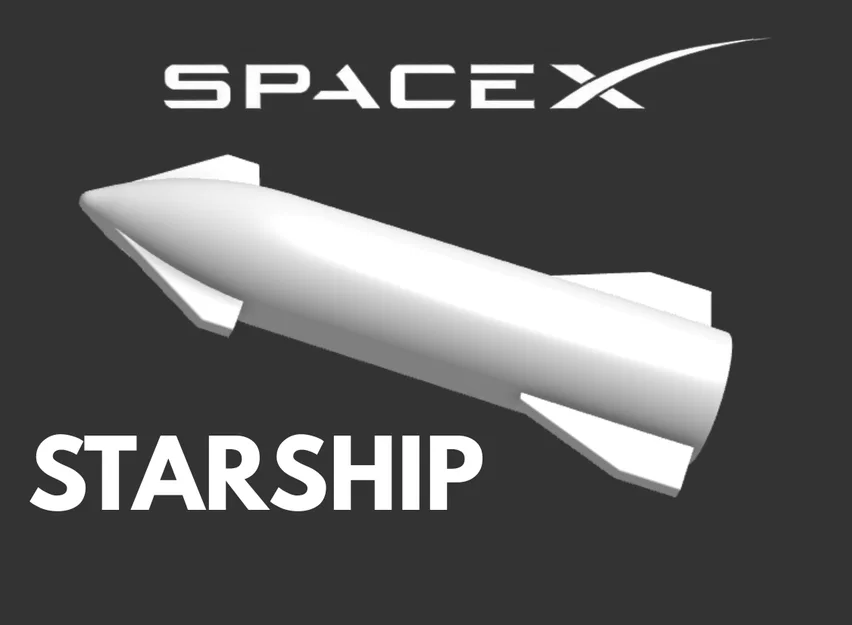 Mô hình in 3D tàu vũ trụ SpaceX Starship chi tiết cho người đam mê - Image 1