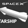 Mô hình in 3D tàu vũ trụ SpaceX Starship chi tiết cho người đam mê - Thumbnail 1