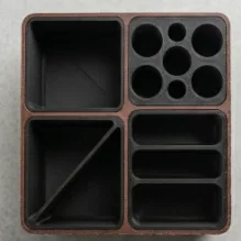 Khay Organizer Vân Gỗ - Giỏ Modular Đa Dụng