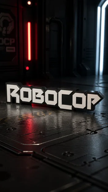 Mô hình logo Robocop in 3D cực chất cho fan hâm mộ - Image 1