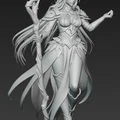 Mô hình nàng tiên Elve 5 - Nhân vật Fantasy tinh xảo để in 3D - Thumbnail 2