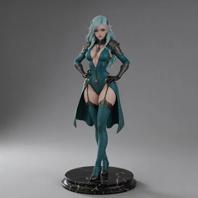 Mô hình 3D nàng tiên Elve 4 - Figure fantasy tinh xảo