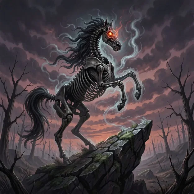 Mô hình ngựa xương ma quái Grim Steed - Bản in 3D độc đáo - Image 1