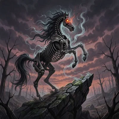 Mô hình ngựa xương ma quái Grim Steed - Bản in 3D độc đáo