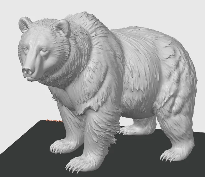 Mô hình 3D Gấu Grizzly oai vệ trang trí cực chi tiết - Image 2