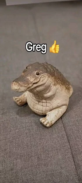Mô hình 3D chú cá sấu mập mạp Greg trang trí bàn làm việc - Image 1