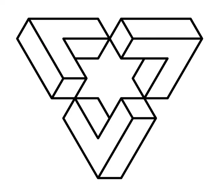 Tranh treo tường nghệ thuật 3D ảo ảnh thị giác (Impossible Hexagon) - Image 2