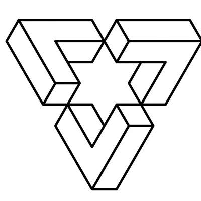 Tranh treo tường nghệ thuật 3D ảo ảnh thị giác (Impossible Hexagon)