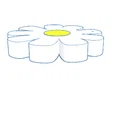 Mẫu in 3D mặt dây chuyền và bông tai hình hoa cúc xinh xắn - Thumbnail 2