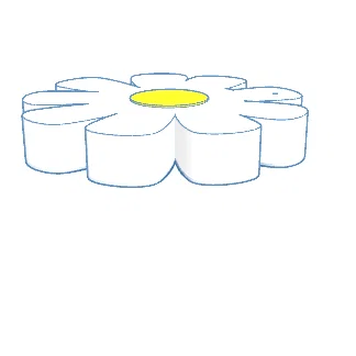 Mẫu in 3D mặt dây chuyền và bông tai hình hoa cúc xinh xắn