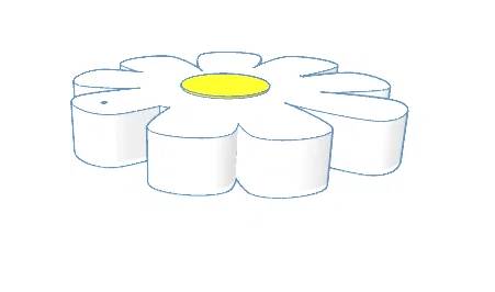 Mẫu in 3D mặt dây chuyền và bông tai hình hoa cúc xinh xắn - Image 4