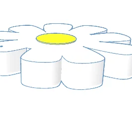 Mẫu in 3D mặt dây chuyền và bông tai hình hoa cúc xinh xắn