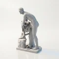 Tượng Hermes Sắt Phong Cách Cổ Điển – Mẫu In 3D (STL) Printable - Thumbnail 2
