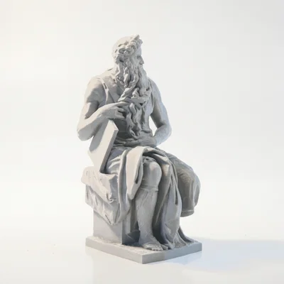 Tượng Moses Đang Đọc Sách Phong Cách Cổ Điển – 3D Printable