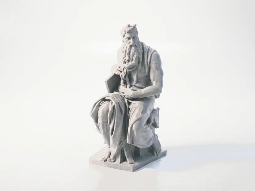Tượng Moses Đang Đọc Sách Phong Cách Cổ Điển – 3D Printable - Image 2
