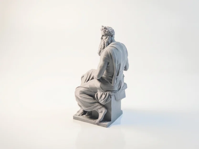 Tượng Moses Đang Đọc Sách Phong Cách Cổ Điển – 3D Printable - Image 3