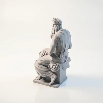 Tượng Moses Đang Đọc Sách Phong Cách Cổ Điển – 3D Printable