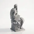 Tượng Moses Đang Đọc Sách Phong Cách Cổ Điển – 3D Printable - Thumbnail 4