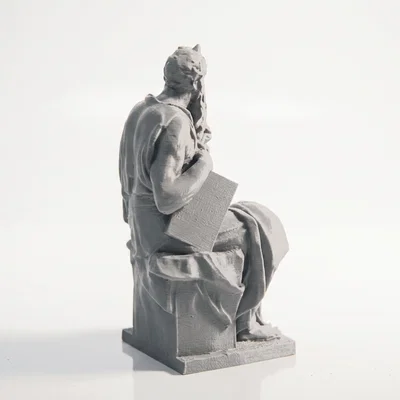 Tượng Moses Đang Đọc Sách Phong Cách Cổ Điển – 3D Printable