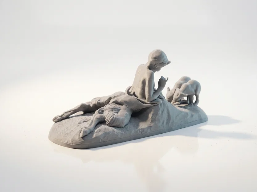 Tượng Cổ Điển Iron Pan Et Oursons – Mẫu Điêu Khắc 3D In Được (STL) - Image 3