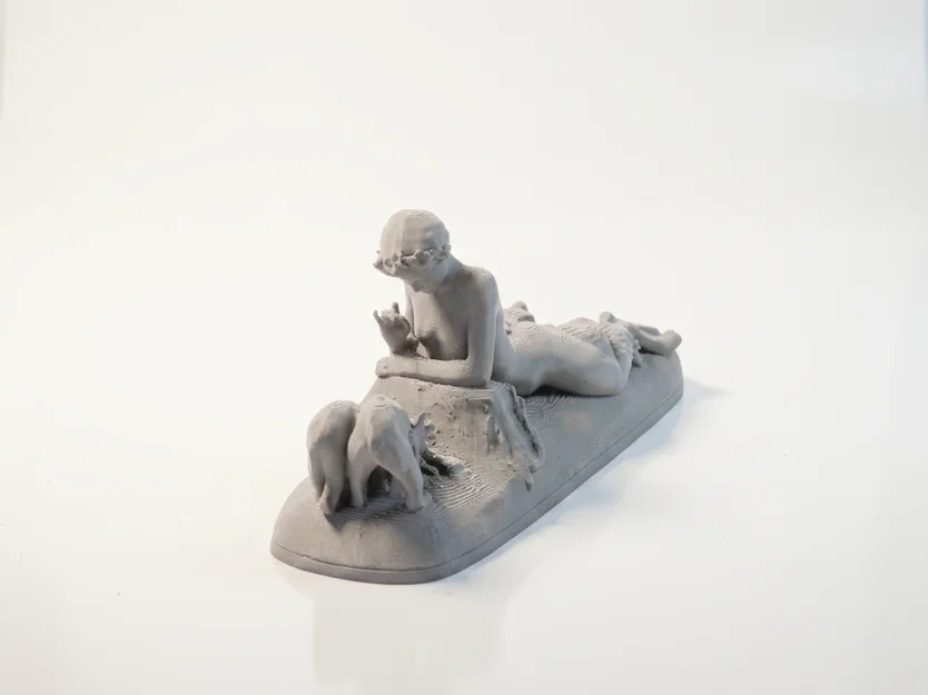 Tượng Cổ Điển Iron Pan Et Oursons – Mẫu Điêu Khắc 3D In Được (STL) - Image 4